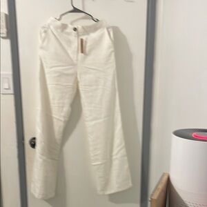 Women's Straight Leg Cream Pants